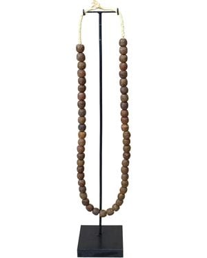 Botanical Boys Ghana Glass Beads Necklace - Black