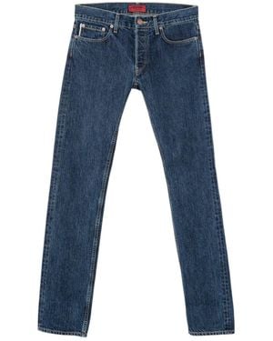 Din & Deen Slim Fit Denim Selvedge Washed Jeans Katana Collection - Blue