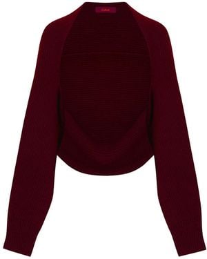 CALLAITE Pure Cashmere Choou Icon Shrug - Red