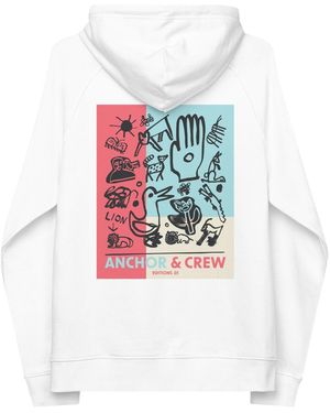 Anchor and Crew One Moon Safari Editions Organic Cotton Hoodie - White