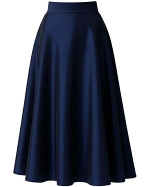 IZABELA MANDOIU Taffeta Midi Skirt - Blue