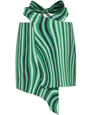 Cansu Xi Bodrum Mini Skirt Dionysus Printed - Green