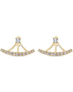 SALLY SKOUFIS Complete Ear Jacket With Made Cz Diamond Stimulant - Metallic