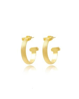 Ece London The Ionic Hoop Earrings - Metallic