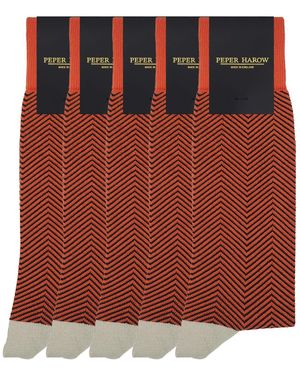 Peper Harow - Made in England Groomsmen's Socks Bundle - Red