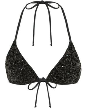 Oceanus Amel High Waist Bikini Top - Black