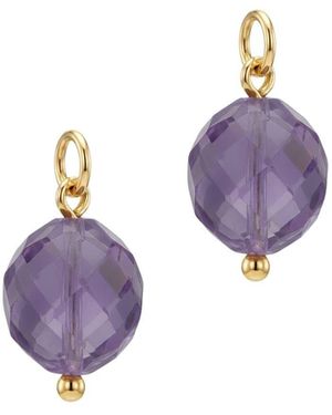 Jaredjamin Faceted Quartz Earring Charms - Purple