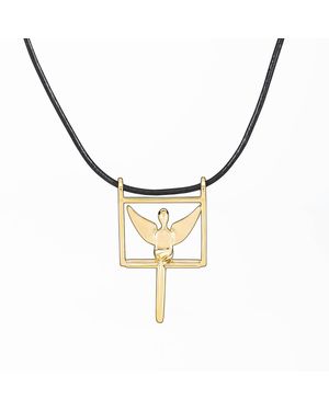 Yenny Cocq Llc Plated Angel Pendant - Metallic