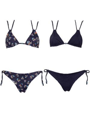 Aulala Paris Aulala X Percheye Reversible Bikini Macaron - Blue