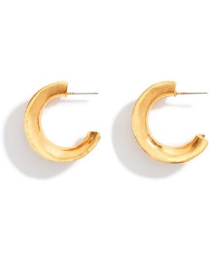 Lovard Mini Carved Hoops - Metallic