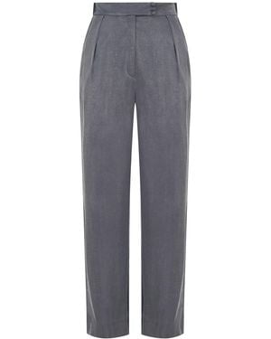Femponiq Viscose & Cupro Blend Trousers - Grey