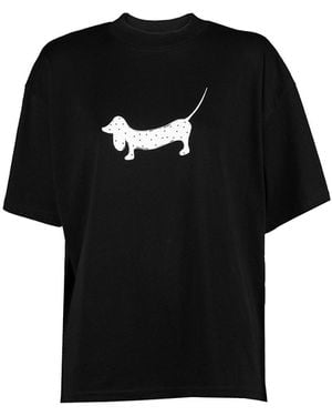 Una Berzina Oversized T-Shirt With Gunārs - Black