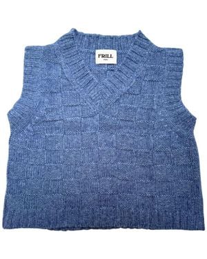 Frill Studio Petite Puzzle Vest - Blue