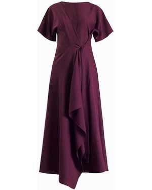 Meem Label Baxter Plum Wrap Dress - Purple