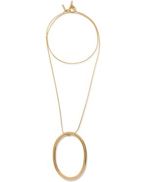 Jaredjamin Heavenly Hoop Oval Pendant Necklace - White