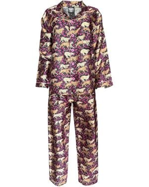 Any Old Iron Wild Cheetah Pyjamas - Red