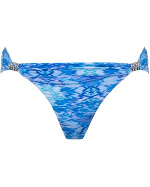 Sophia Alexia Sea Dream Fiji Fold Bikini Bottom - Blue