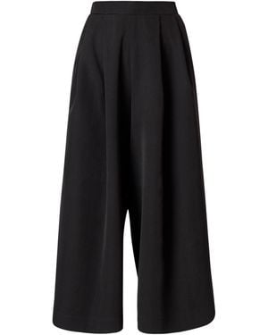 LIA ARAM Wrap-Around Cropped Trousers - Black