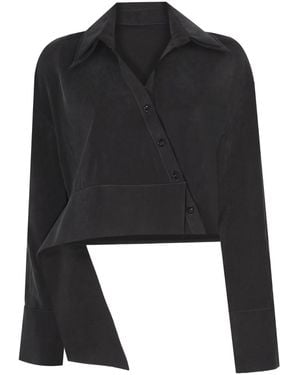 Mirimalist Flow Cupro Shirt - Black