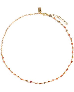 Native Gem Neutrals Sand Opal Necklace - Metallic