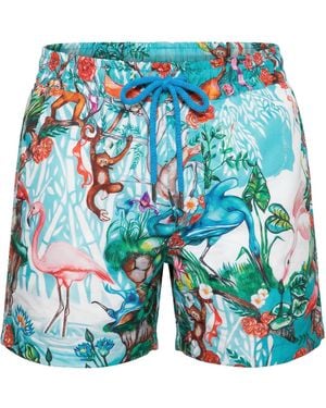 Maison Tangerine Monkey Business Swim Shorts - Blue