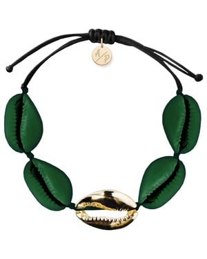 Adriana Pappas Designs Sleek Shells Bracelet Matte - Green