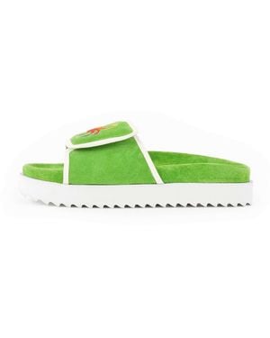 MYYAZ Phin Suede Slides - Green