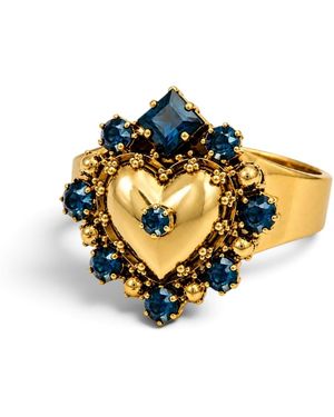 Vstyle Montana Sacred Heart Ring – Swarovski Crystals - Metallic