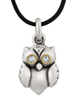 Snake Bones Owl Pendant - Metallic