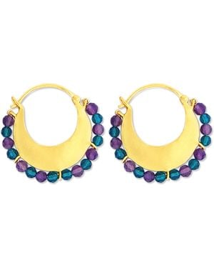 GEM BAZAAR Sapphire Bay Earrings - Blue