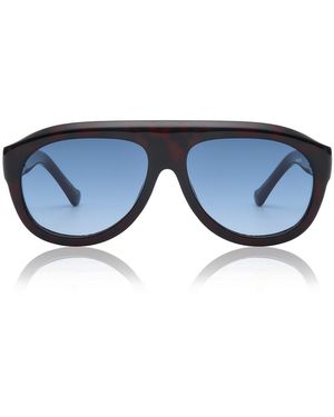 A.Kjærbede Neutrals Rio Sunglasses Demi Tortoise - Blue