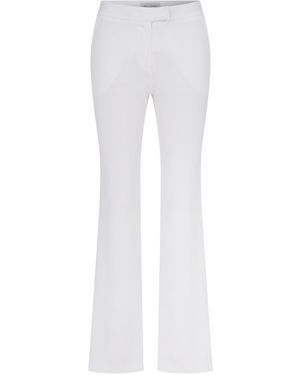 NAZLI CEREN Arced Crepe Pants - White