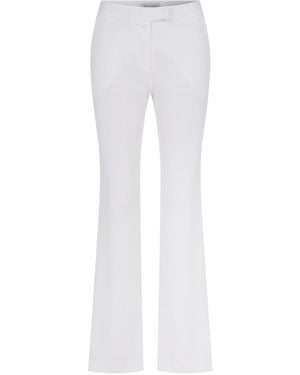 NAZLI CEREN Arced Crepe Pants - White
