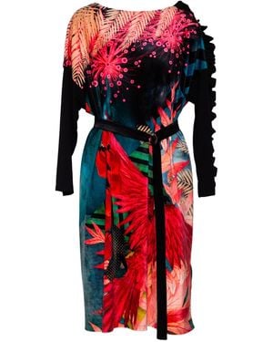 ARTISTA Whisper Velvet Dress - Red