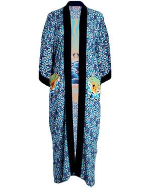 Henelle Surfrider Kimono - Blue