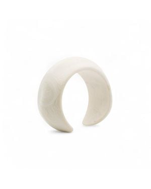 Miss Cecilia Neutrals Ivory Cuff Bangle - White