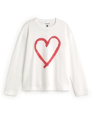Thinking Mu Heart Tape Emily Long-Sleeve T-Shirt - White