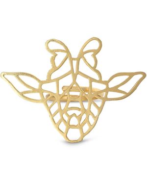 Meraki by Rashmi Bajaj Giraffe Glow Plated Chunky Ring - Metallic