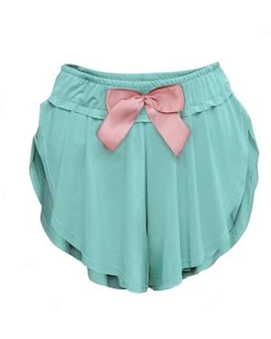 Loreen Label Bamboo Butterfly Shorts - Blue