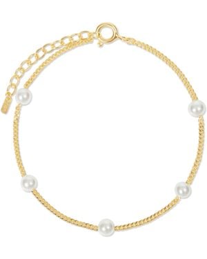 Esterah Pearl Station Bracelet - Metallic