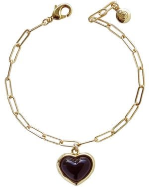 POPORCELAIN Porcelain Heart Charm Bracelet - Metallic