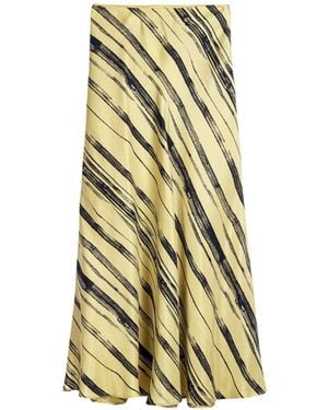 Nocturne Printed Lightweight Midi Skirt - Metallic