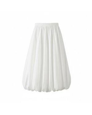 London Atelier Byproduct Balloon Skirt With Pockets - White