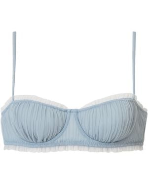 Solara Debby Plisse Balconette Top - Blue