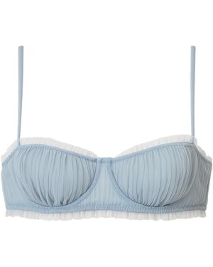 Solara Debby Plisse Balconette Top - Blue