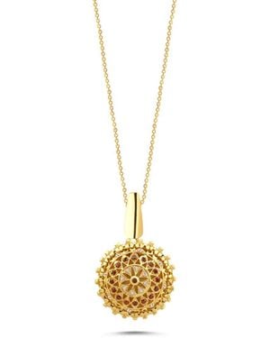 Najiba Yantra Pendant Necklace - Metallic