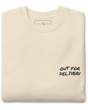 Anchor and Crew Neutrals Natural Out For Delivery Annotations Organic Cotton Sweatshirt