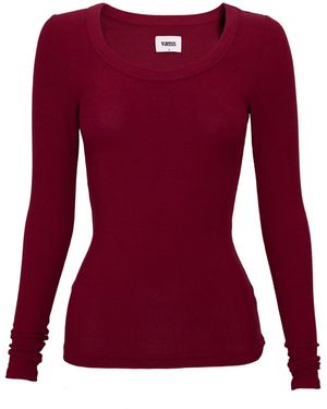 Vænn Scoop Neck Long Sleeve Tee Raisin - Purple