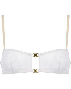 SAETA Paris Neutrals Silk Wireless Bra - White