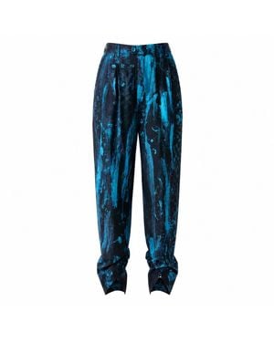 Miro Misljen Midnight Canvas Art Trousers - Blue